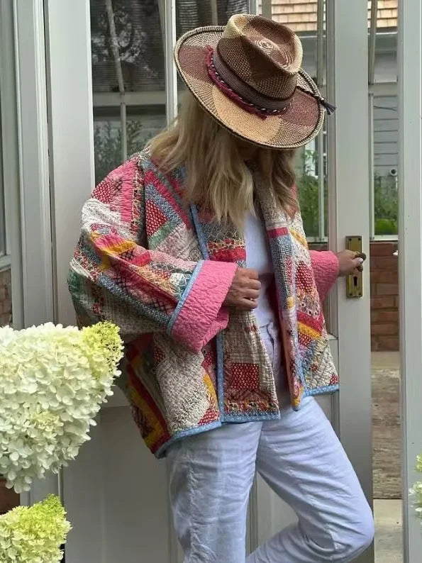 Women's quilted patchwork jacket NOVAE