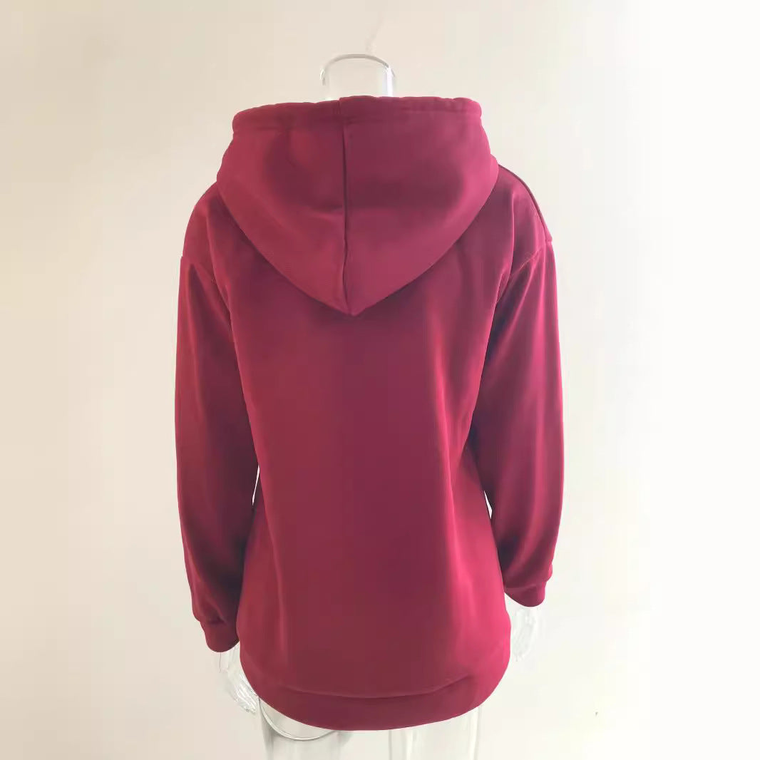 Women's hoodie with button details and practical pockets NOVAE