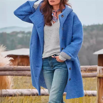 Women's oversized wool coat in a casual look NOVAE