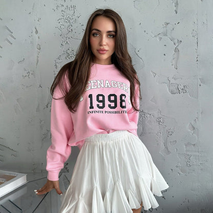 Women's casual sweatshirt with creative print design and comfortable cut NOVAE