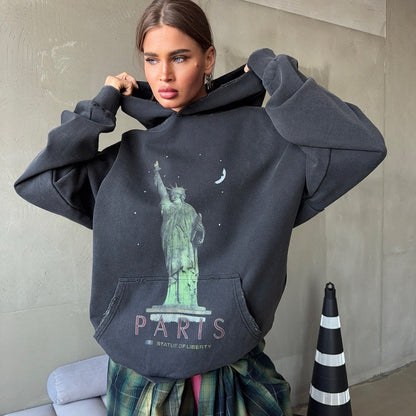 Women's Oversized Hoodie with Art Print NOVAE