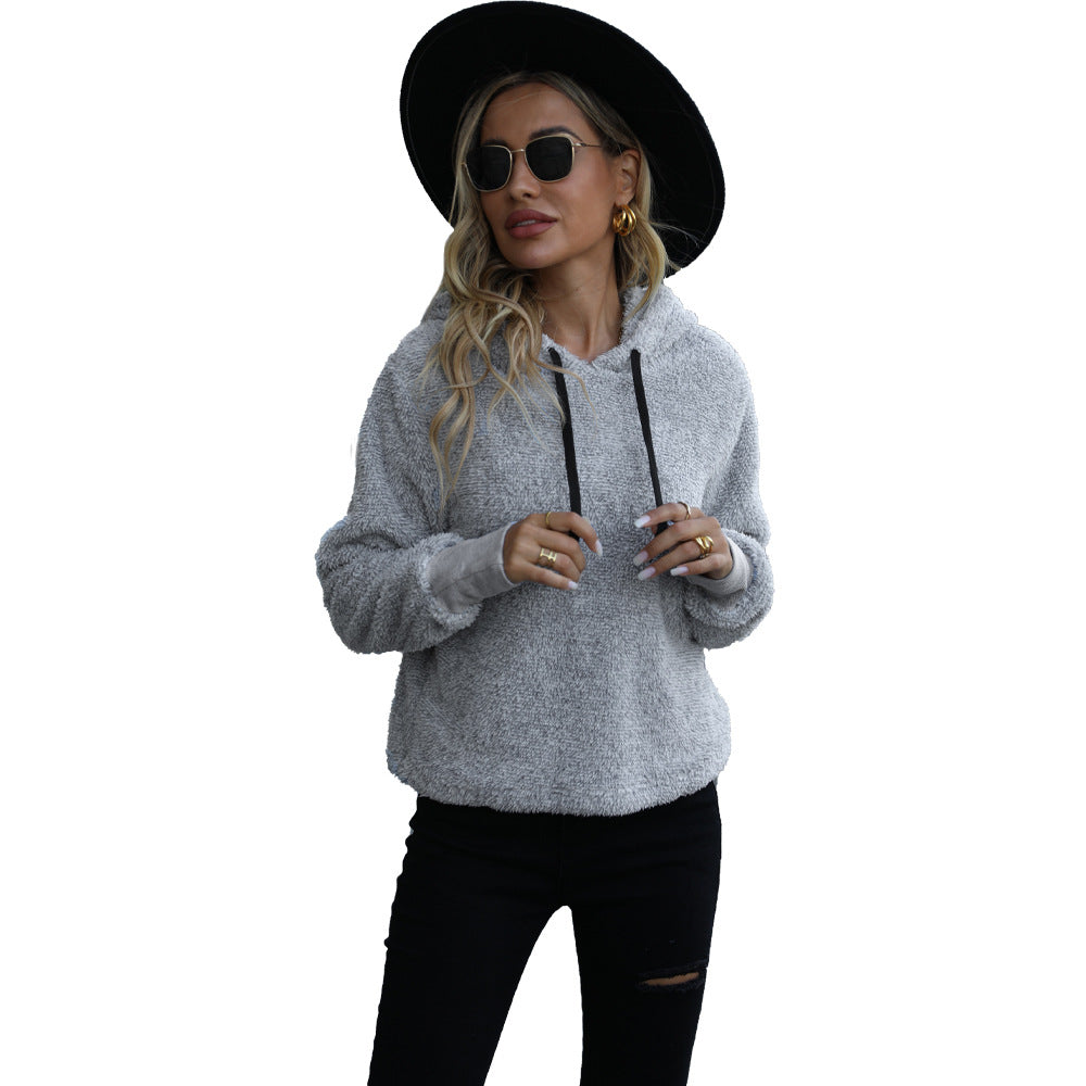 Women's Cozy Teddy Fleece Hoodie NOVAE