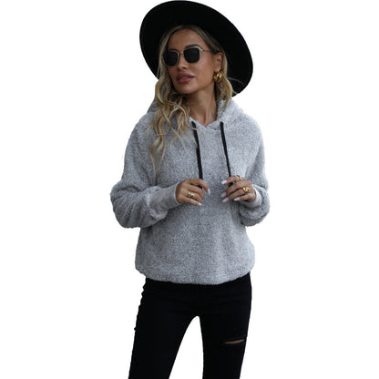 Women's Cozy Teddy Fleece Hoodie NOVAE