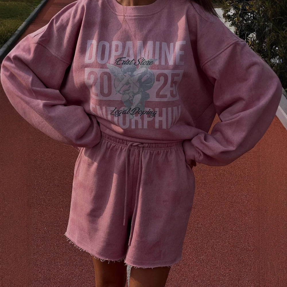 Women's casual sweatshirt with creative logo design and comfortable fit NOVAE