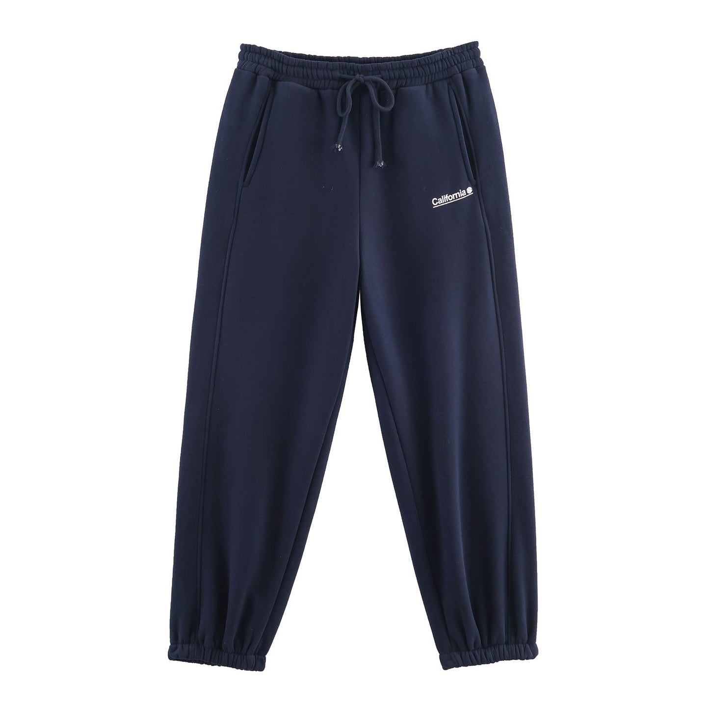 Women's casual jogging pants with side zip pockets and elastic waistband NOVAE