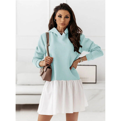 Women's casual hooded sweatshirt dress NOVAE