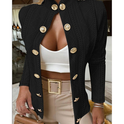 Women's elegant and fashionable cardigan with decorative buttons NOVAE