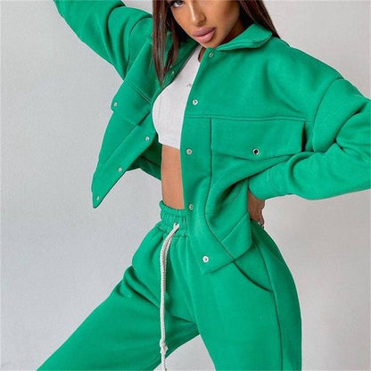 Women's sporty leisure set with trendy jacket and comfortable jogging pants NOVAE