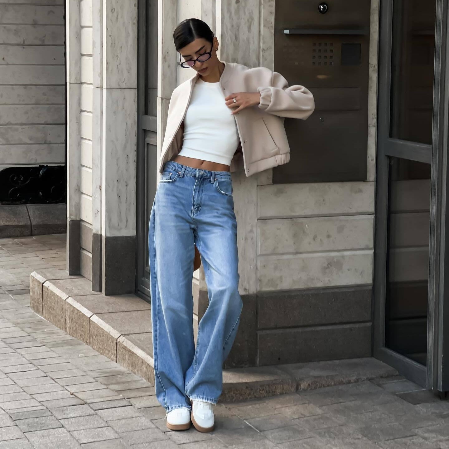 Women's casual bomber jacket with elasticated cuffs and fashionable cut NOVAE