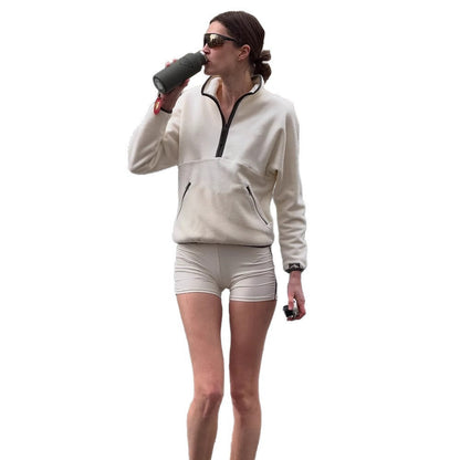 Women's sweatshirt with high collar and zipper NOVAE