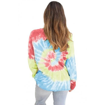 Women's Oversized Sweatshirt with Creative Batik Design NOVAE