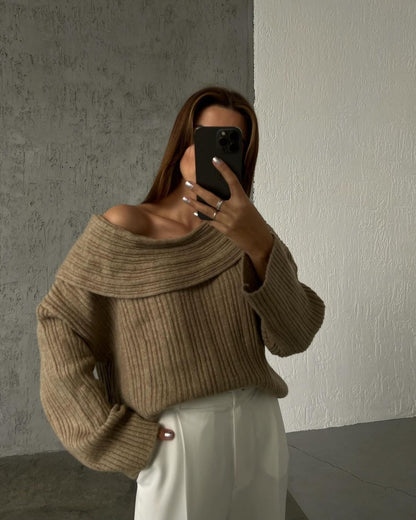 Women's Oversized Pullover with Textured Design NOVAE