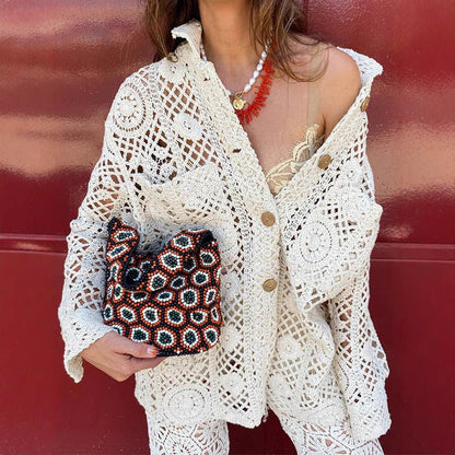 Women's modern crochet jacket NOVAE