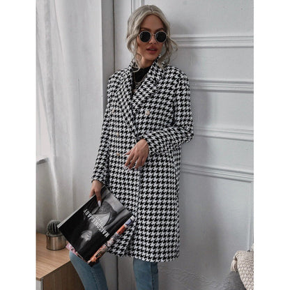 Women's oversized blazer in exclusive houndstooth design NOVAE