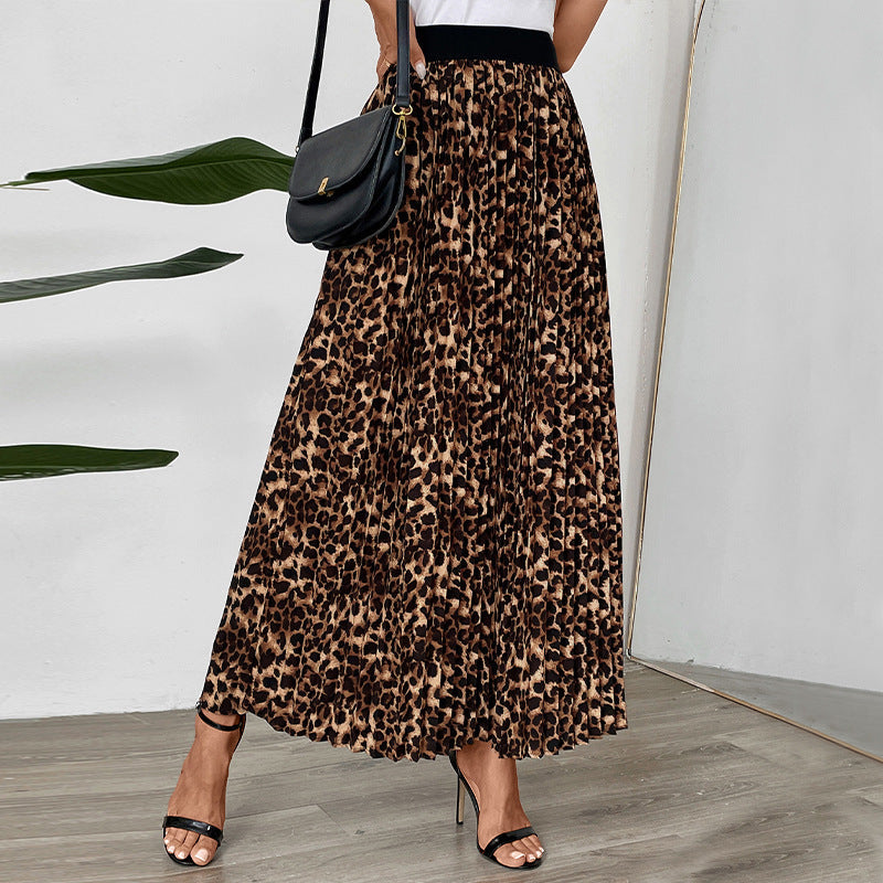 Women's maxi skirt with leopard print NOVAE