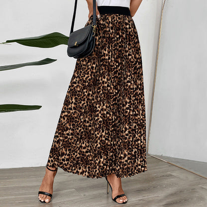 Women's maxi skirt with leopard print NOVAE