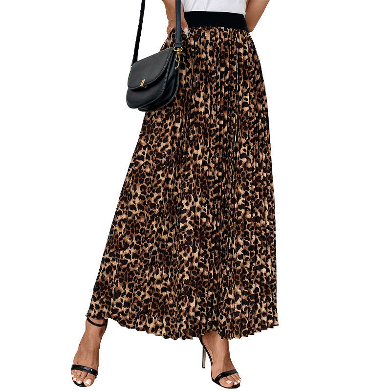 Women's maxi skirt with leopard print NOVAE