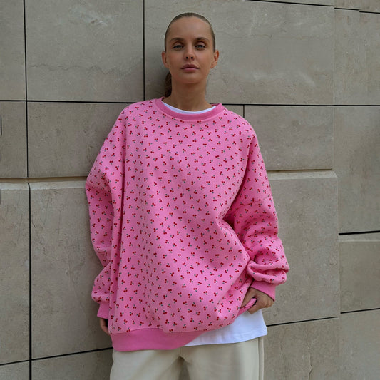 Women's sweatshirt in floral design NOVAE