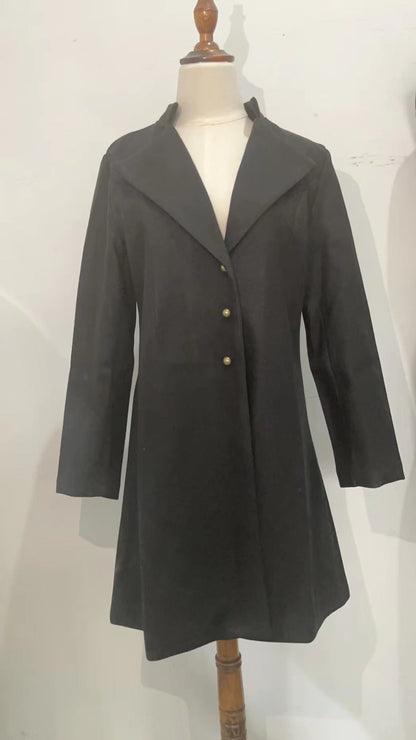Women's elegant asymmetrical transitional coat NOVAE