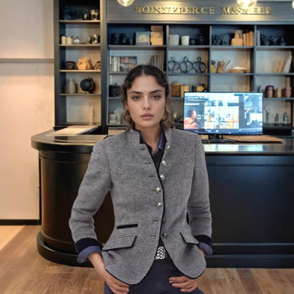 Women's high-quality and elegant blazer with button details NOVAE