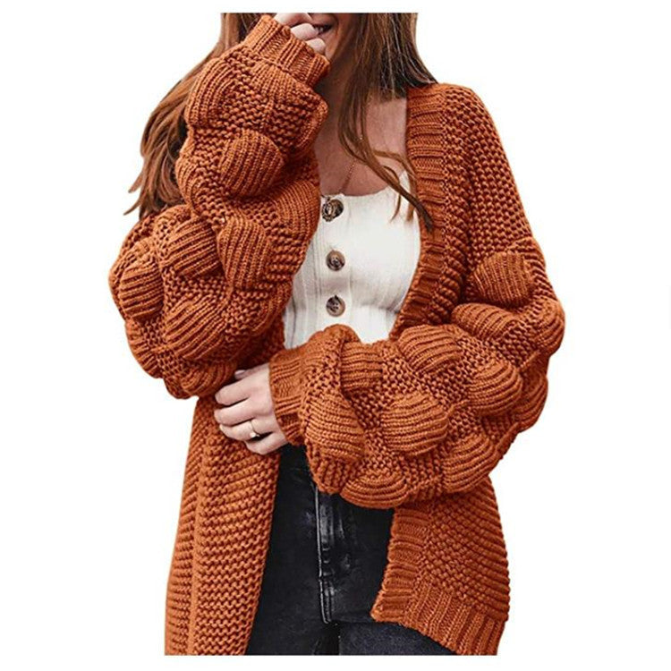 Women's cardigan with structured sleeves NOVAE