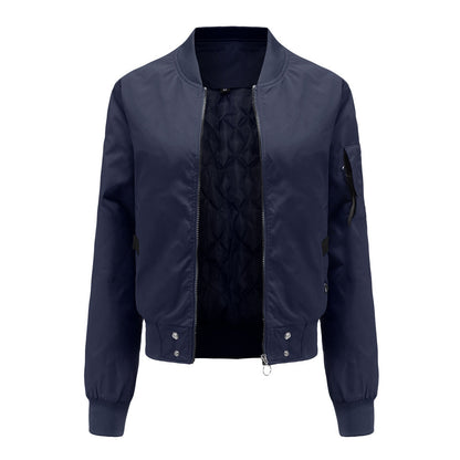 Women's fashionable bomber jacket with practical pockets and side panels NOVAE