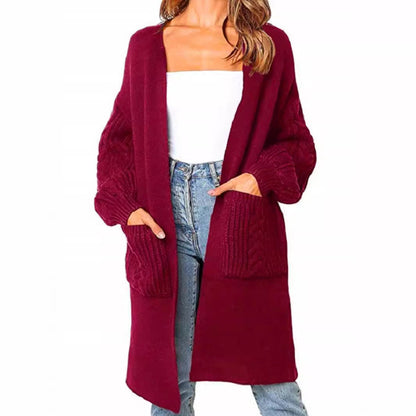 Women's cozy cardigan with pockets NOVAE