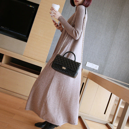 Women's knitted dress with elegant roll neck and trendy A-line cut NOVAE