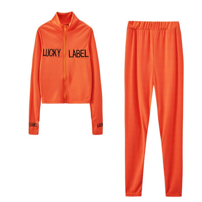 Women's tracksuit with zipper and elastic waistband NOVAE