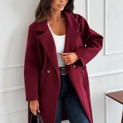 Women's transitional jacket made of soft, warm material with a casual cut NOVAE