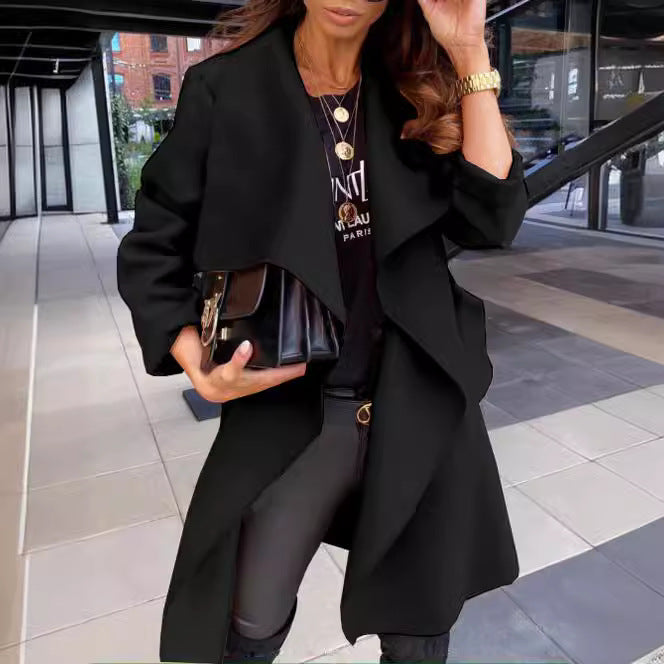 Women's elegant, sassy coat in a casual wrap design NOVAE