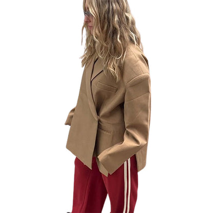 Women's oversized blazer jacket with sophisticated cut NOVAE