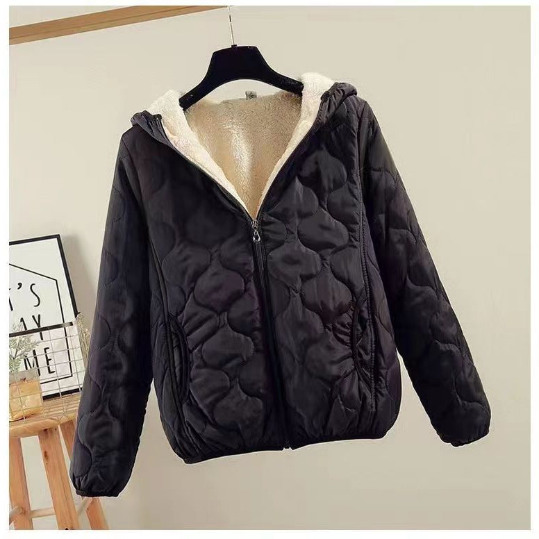Women's quilted winter jacket with hood NOVAE