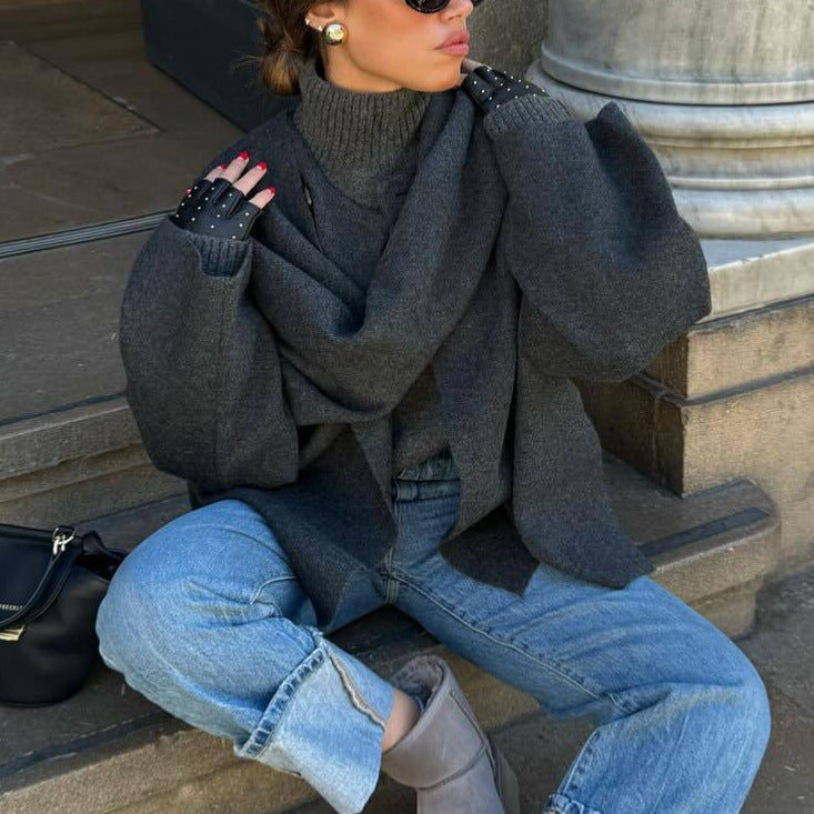 Women's elegant hooded shirt NOVAE