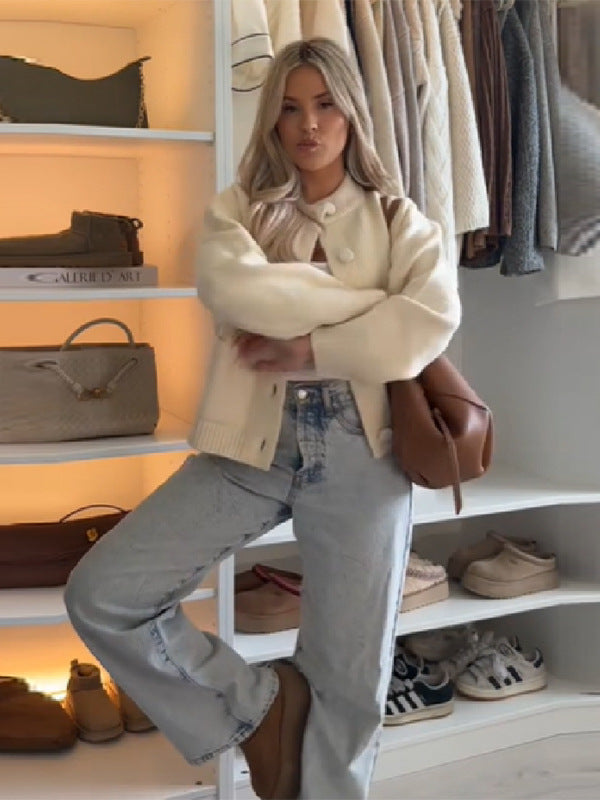 Women's oversized cardigan with button details NOVAE