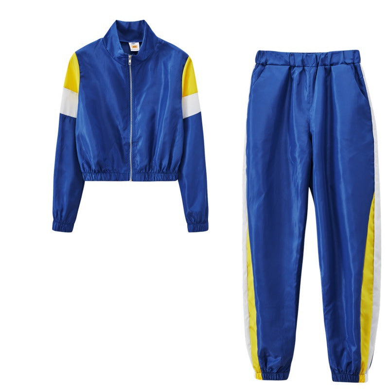 Women's sporty tracksuit with colorblock design and elastic waistband NOVAE
