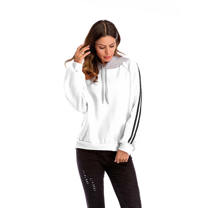 Women's fashionable hoodie with contrasting sleeves and a relaxed fit NOVAE