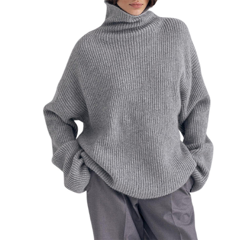 Women's Oversized Turtleneck Knit Sweater made of high-quality material NOVAE