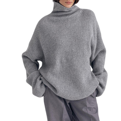 Women's Oversized Turtleneck Knit Sweater made of high-quality material NOVAE