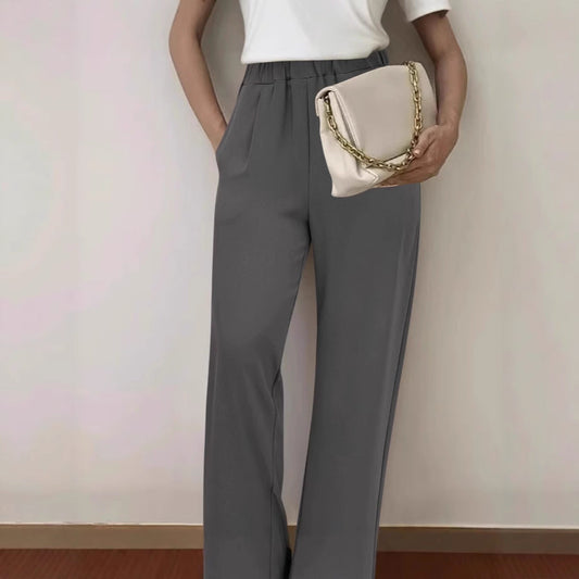 Women's wide-leg high-waisted trousers with a sophisticated cut NOVAE