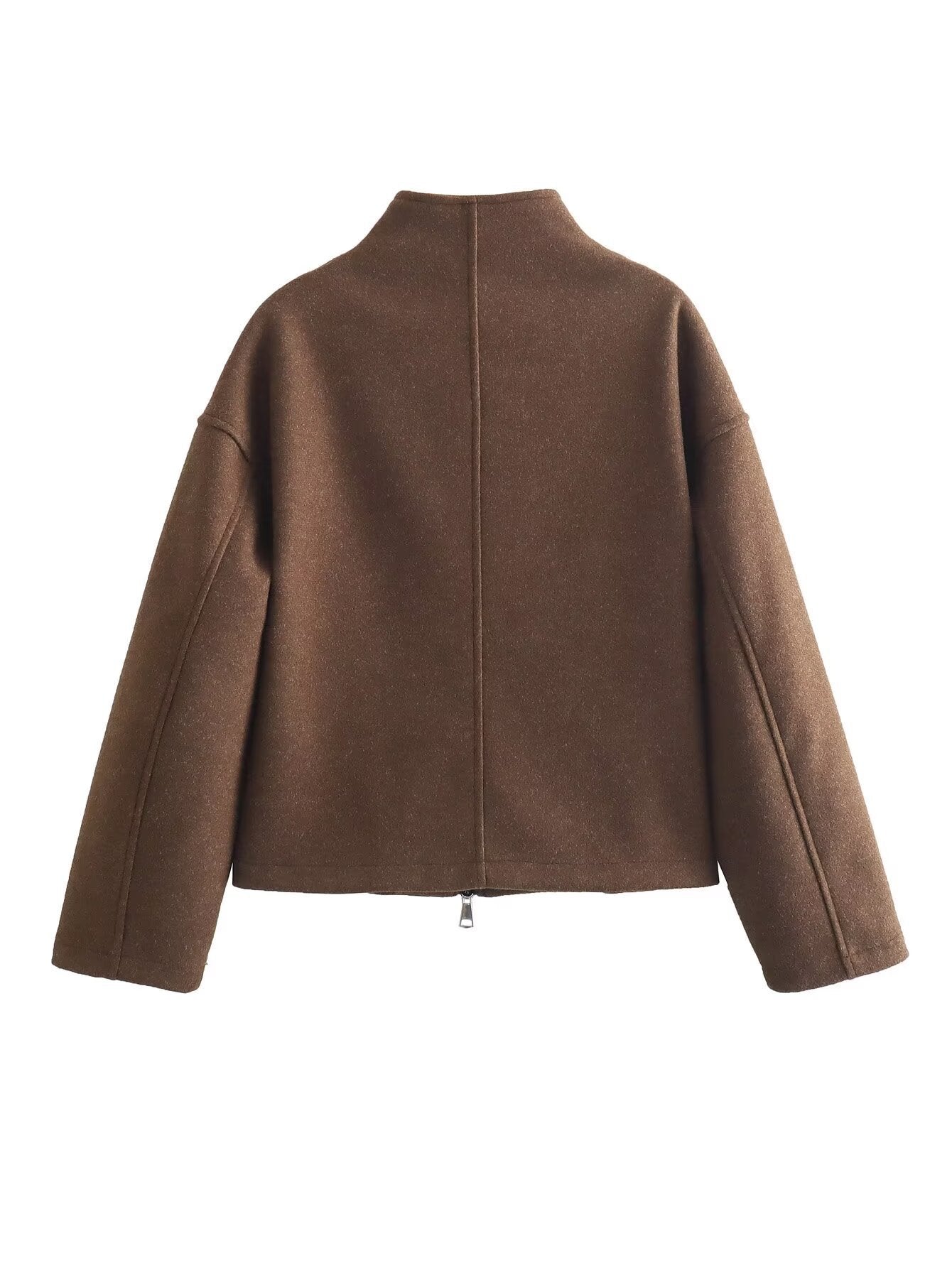 Women's contemporary transitional jacket with high-quality stand-up collar and full-length zipper NOVAE