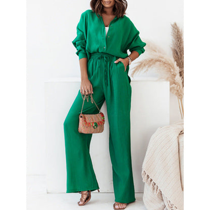 Women's elegant leisure suit set with a relaxed fit and fine fabric NOVAE