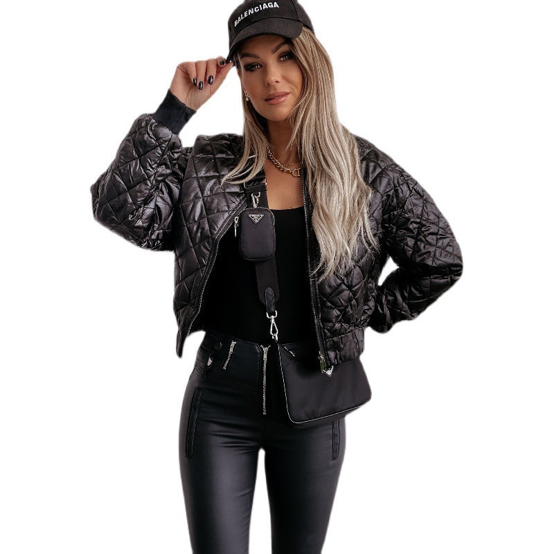 Women's quilted jacket with elasticated waistband and practical pockets NOVAE