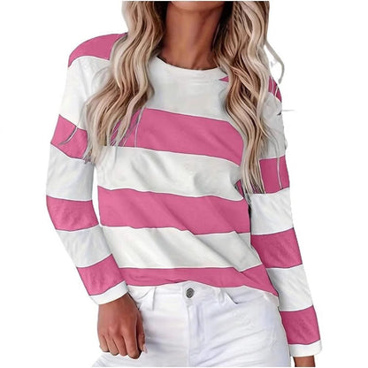 Women's casual striped long-sleeved shirt NOVAE