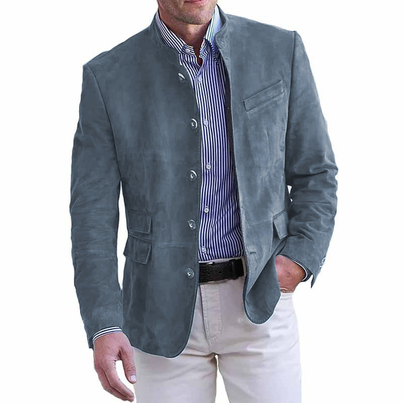 Men's elegant and fashionable suit jacket made of high-quality leather NOVAE