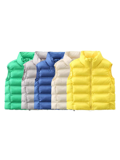 Women's down vest with high collar and comfort fit NOVAE