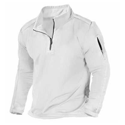 Men's functional sweatshirt with stand-up collar and zipper NOVAE