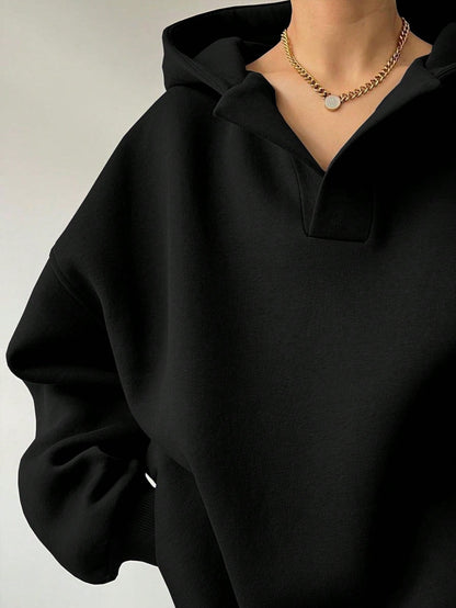 Women's Oversized Hoodie with Unique Collar NOVAE