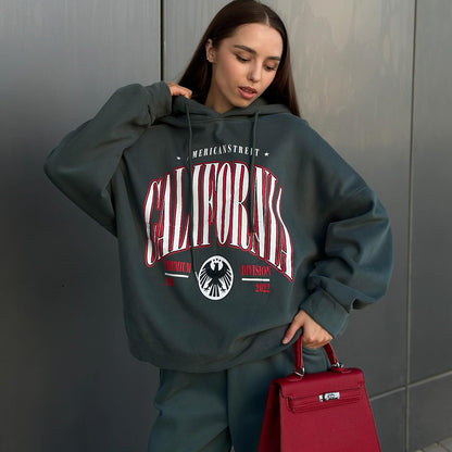 Women's oversized hoodie with creative graphic design NOVAE