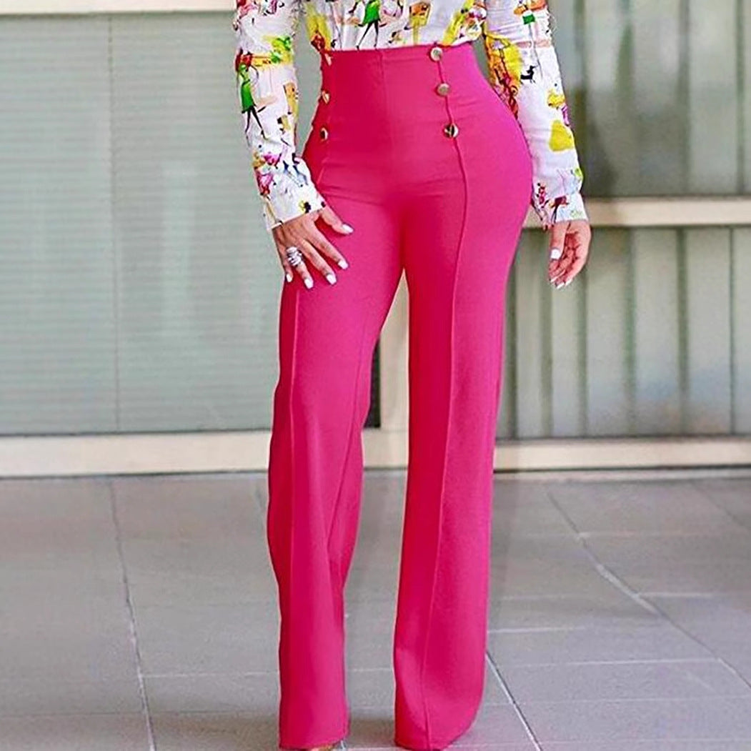 Women's High-Waisted Suit Trousers NOVAE